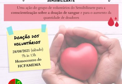 SensibilizArte realiza campanha de doação de sangue para ajudar o Hemocentro do HCFAMEMA